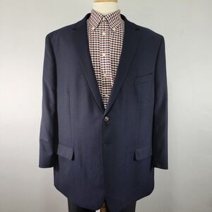 Joseph Abboud Men's Sport‎ Coat Blazer Two Button Navy Reda WOOL Size 52R